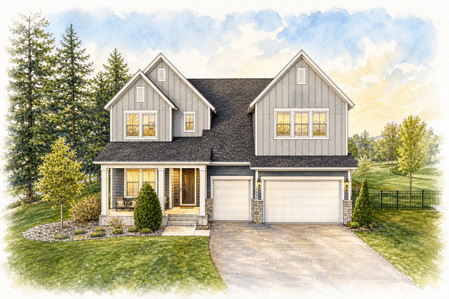 Watercolor portrait of 17894 77th Ave N