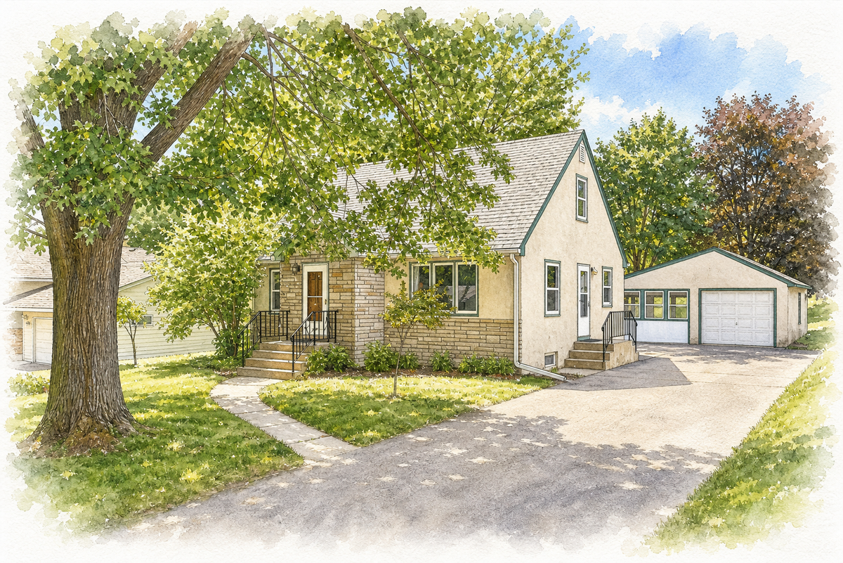 Watercolor portrait of 568 Shryer Ave W