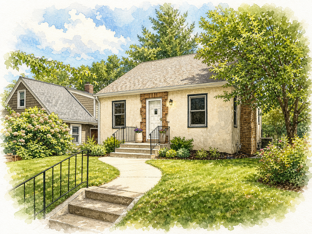 Watercolor portrait of 21 Queen Ave S