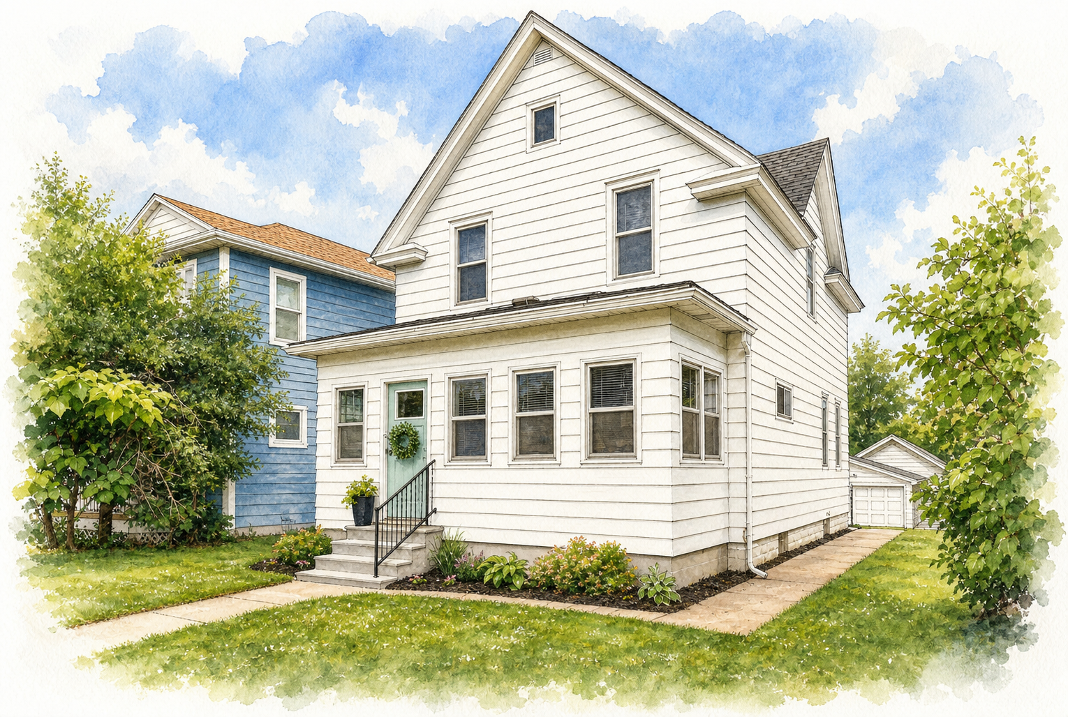 Watercolor portrait of 1074 Galtier St