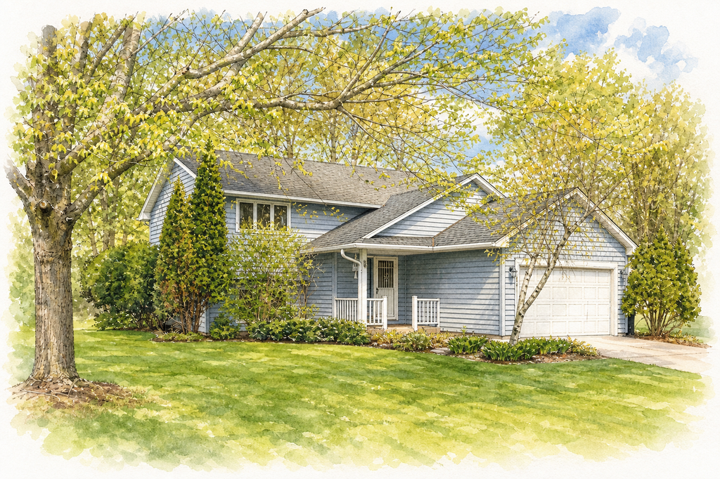 Watercolor portrait of 4414 Urbandale Ct N
