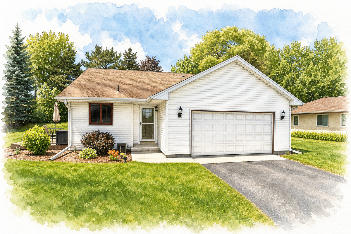 Watercolor portrait of 1545 Waterloo Ave