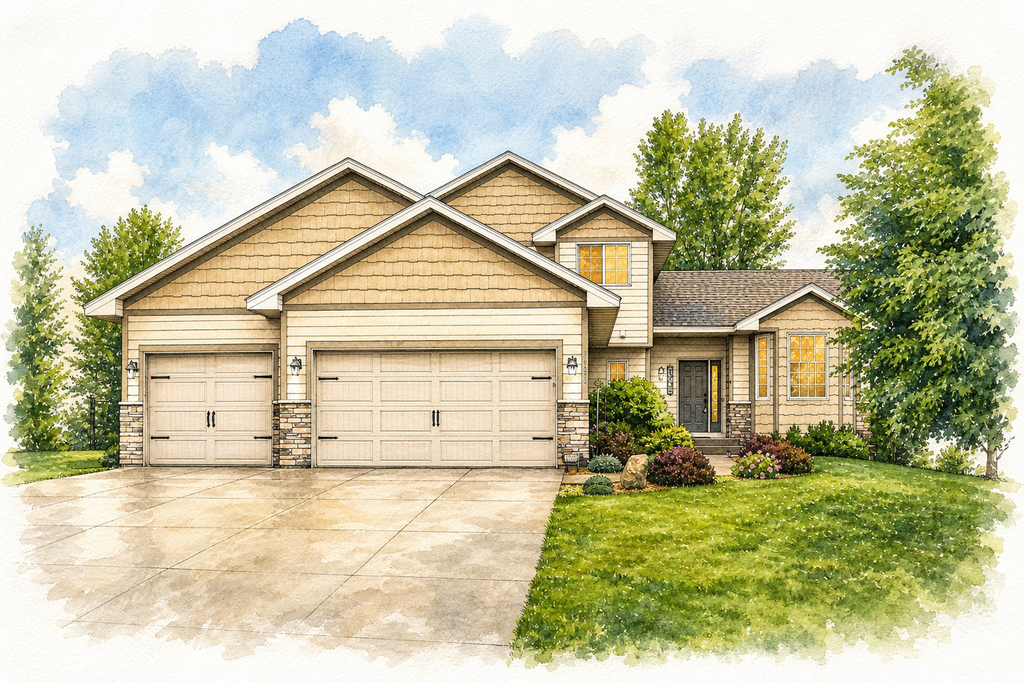 Watercolor portrait of 23502 Birch Rd