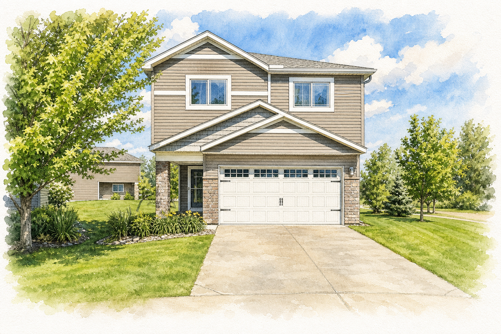 Watercolor portrait of 12188 Hupp St NE