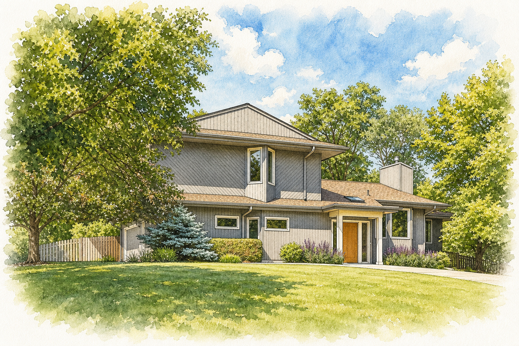 Watercolor portrait of 5931 Creek Pt