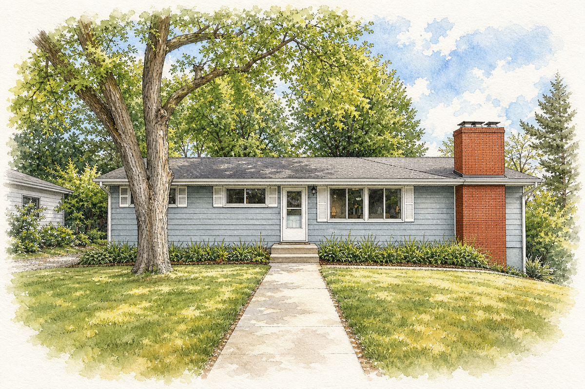 Watercolor portrait of 3870 Effress Rd