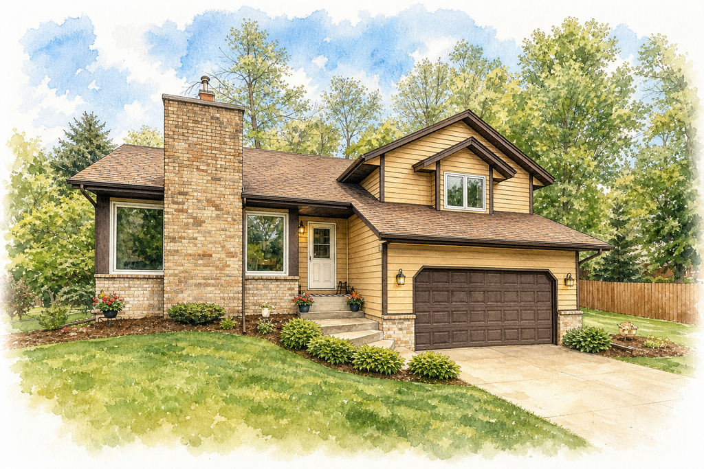 Watercolor portrait of 17128 Hannibal Ct