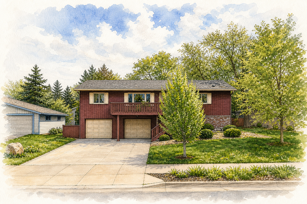 Watercolor portrait of 12675 Kipling Ave S