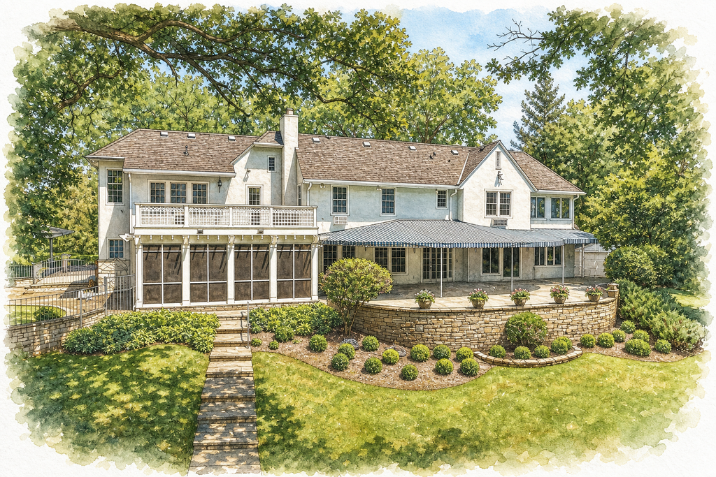 Watercolor portrait of 40 Dellwood Ave
