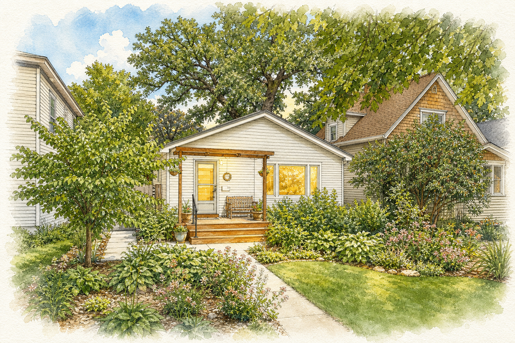 Watercolor portrait of 1931 Lincoln Ave