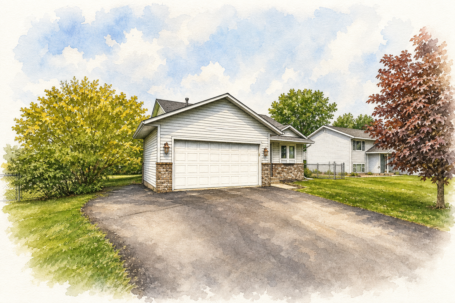 Watercolor portrait of 1765 Lincoln Ave