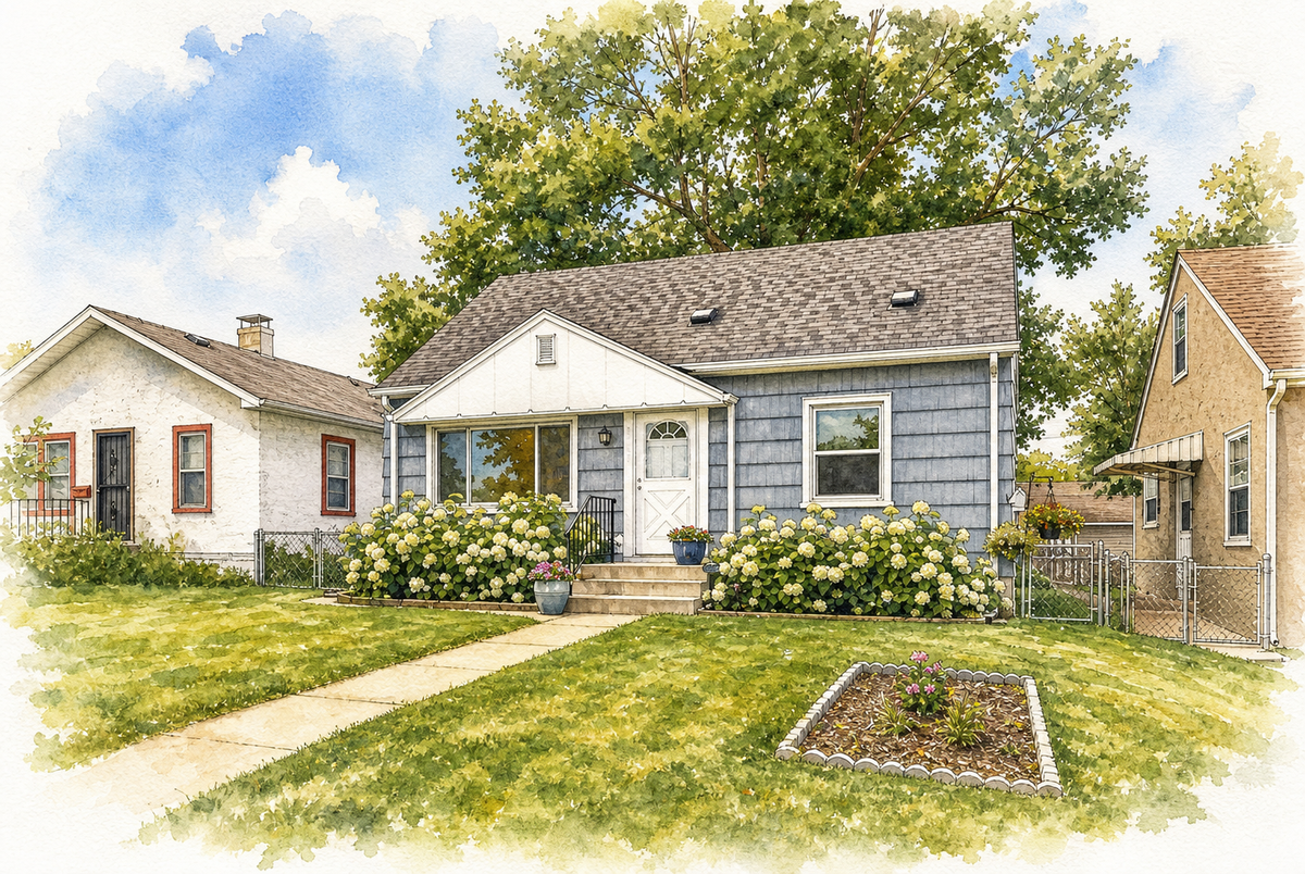 Watercolor portrait of 5037 Upton Ave N