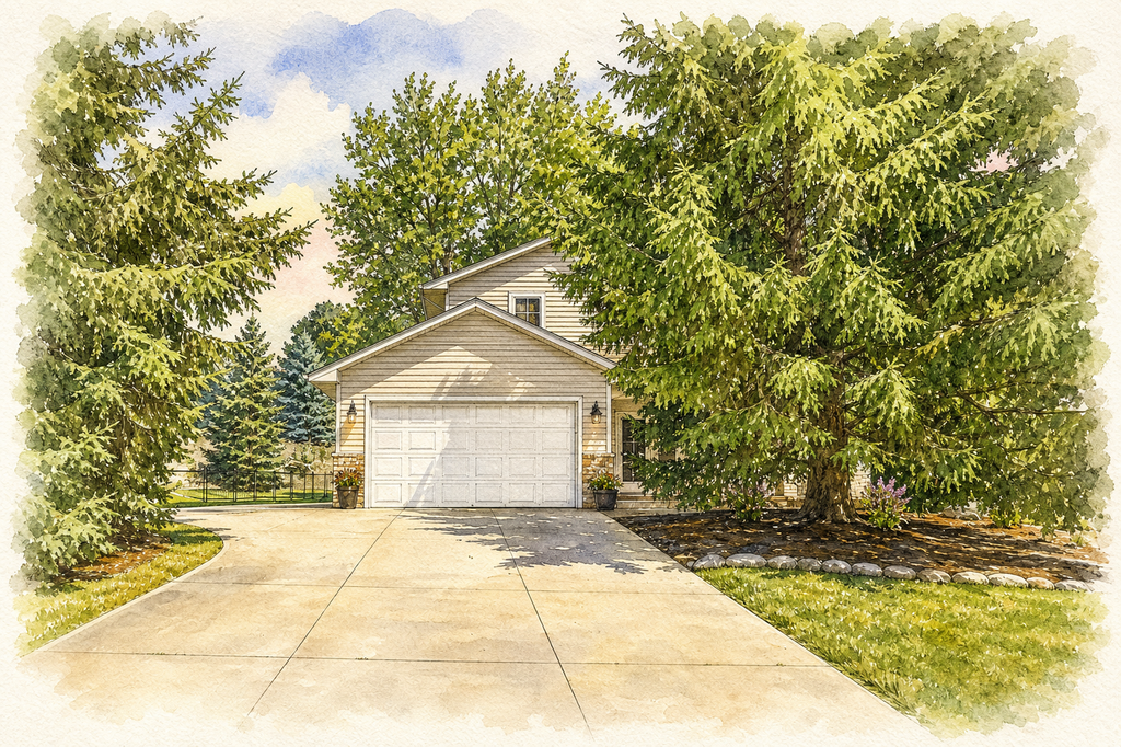 Watercolor portrait of 8740 Hillview Dr E