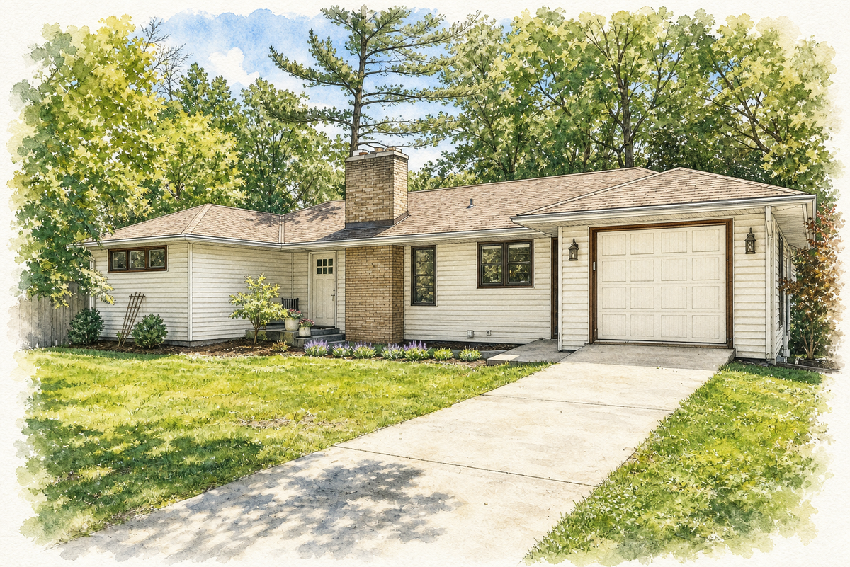 Watercolor portrait of 9635 26th Ave N