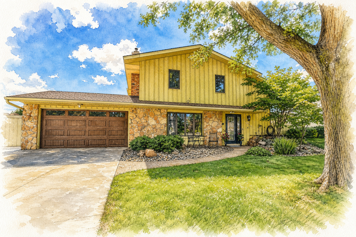 Watercolor portrait of 13491 Fairlawn Ct