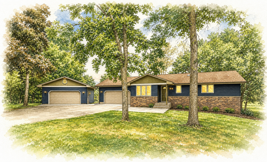 Watercolor portrait of 155 Andover Blvd NW