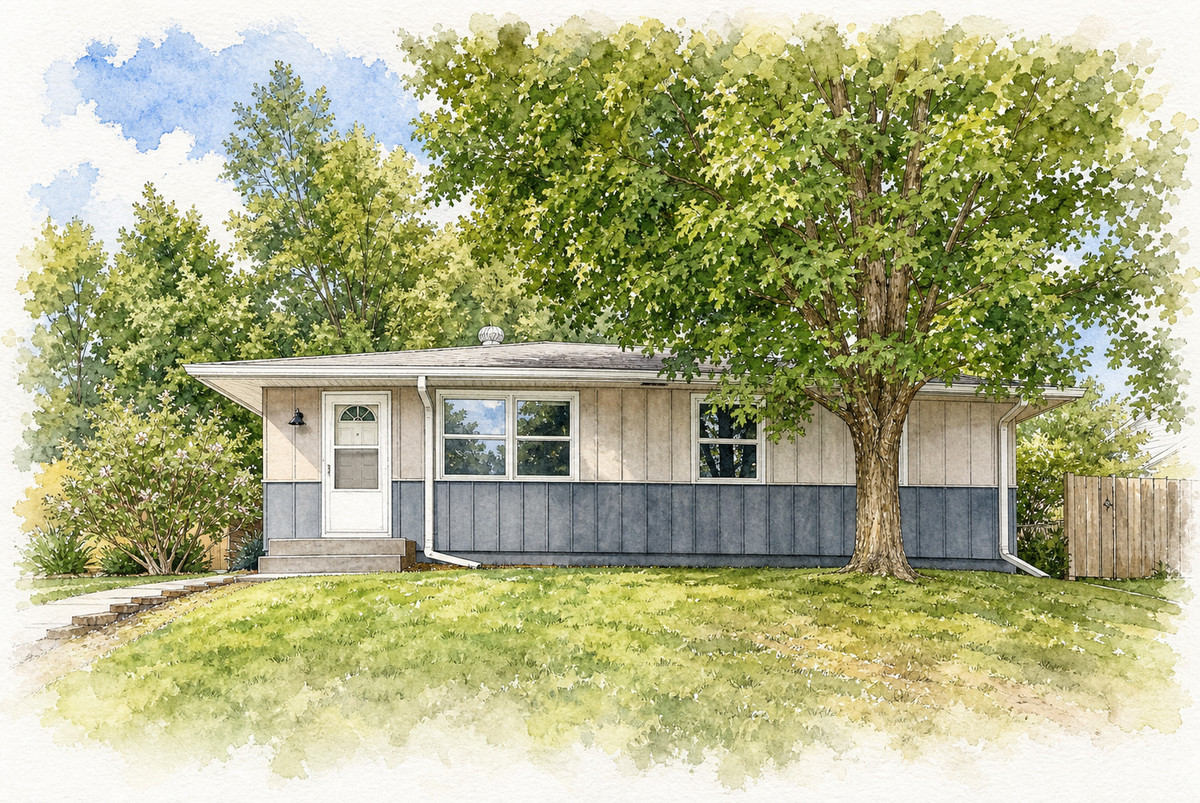 Watercolor portrait of 3225 Utah Ave N