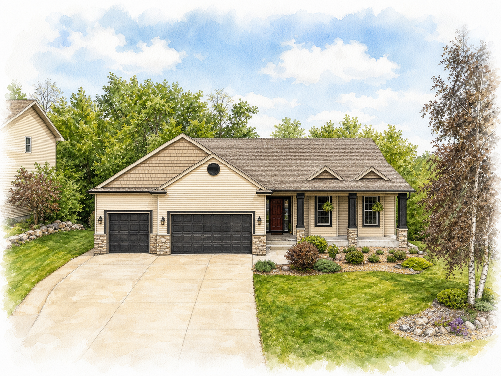Watercolor portrait of 615 Bluff Heights Dr SE