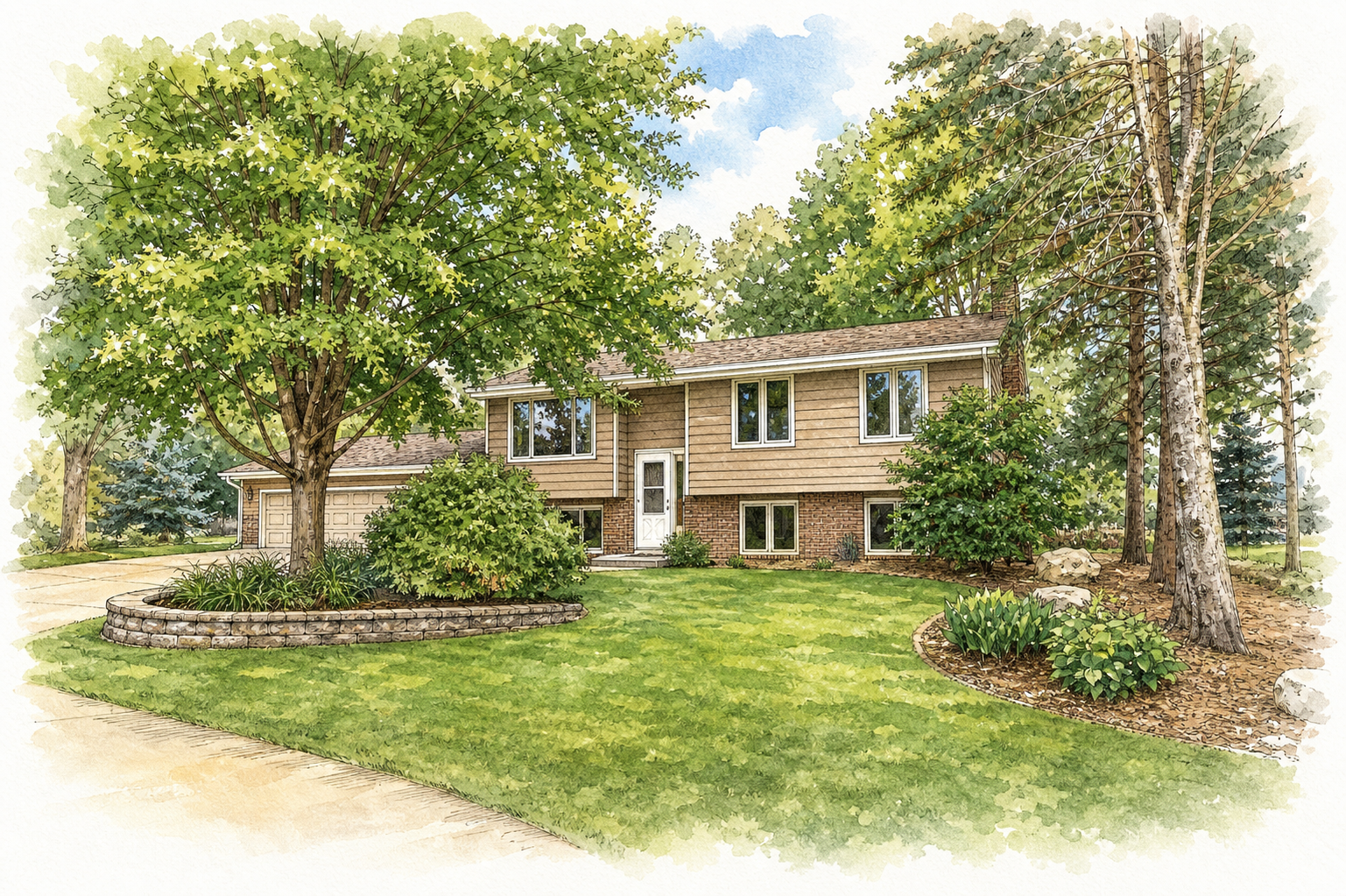 Watercolor portrait of 17351 Barberry Cir