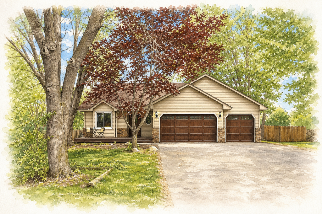 Watercolor portrait of 486 Forsham Lake Dr