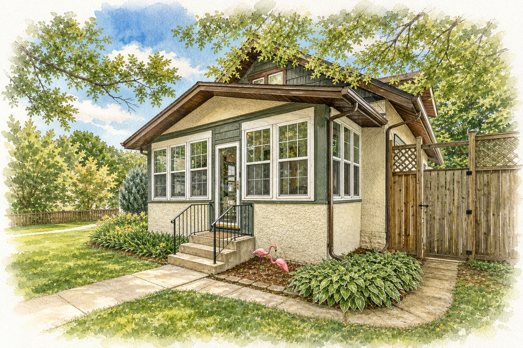 Watercolor portrait of 2911 Lincoln St NE