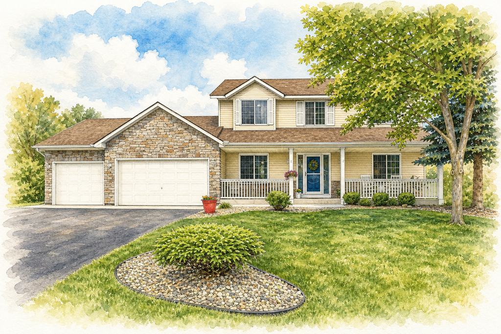 Watercolor portrait of 2179 Jean Way