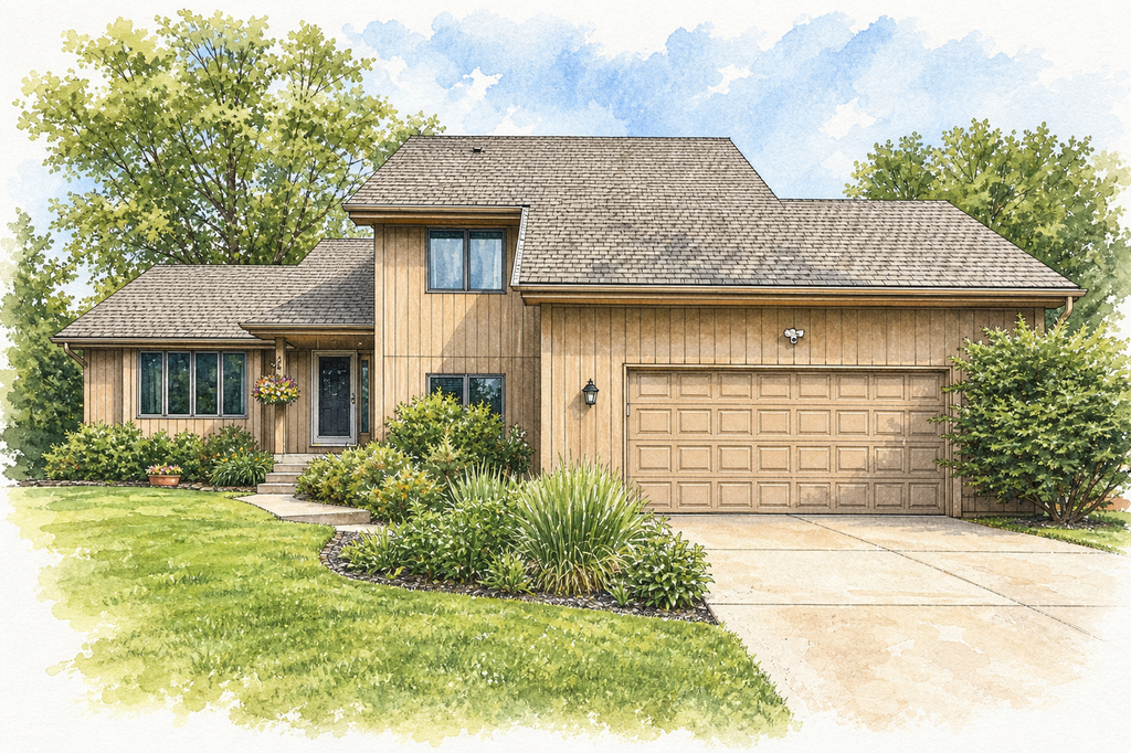 Watercolor portrait of 2100 Edinbrook Ct