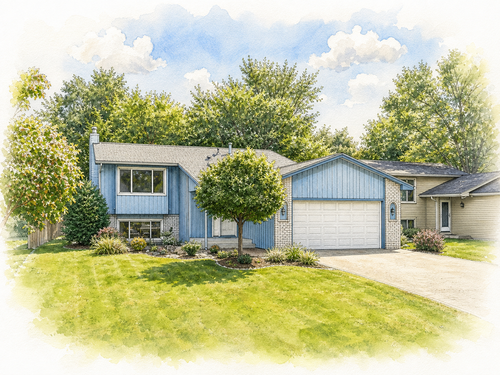 Watercolor portrait of 4230 Trenton Rd