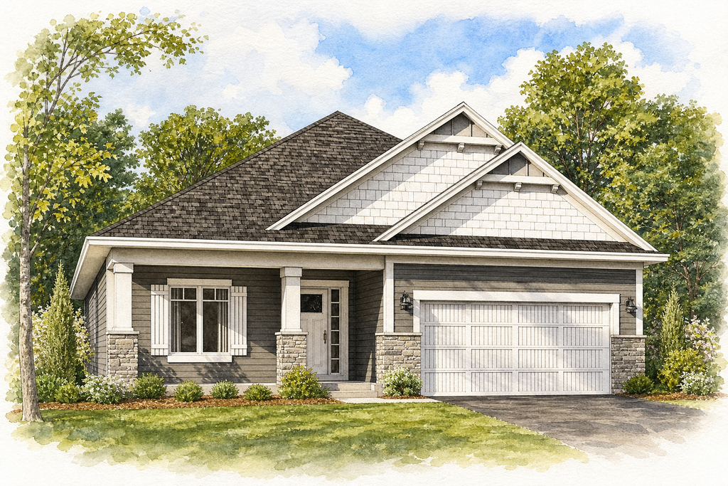 Watercolor portrait of 8163 Haywood Dr