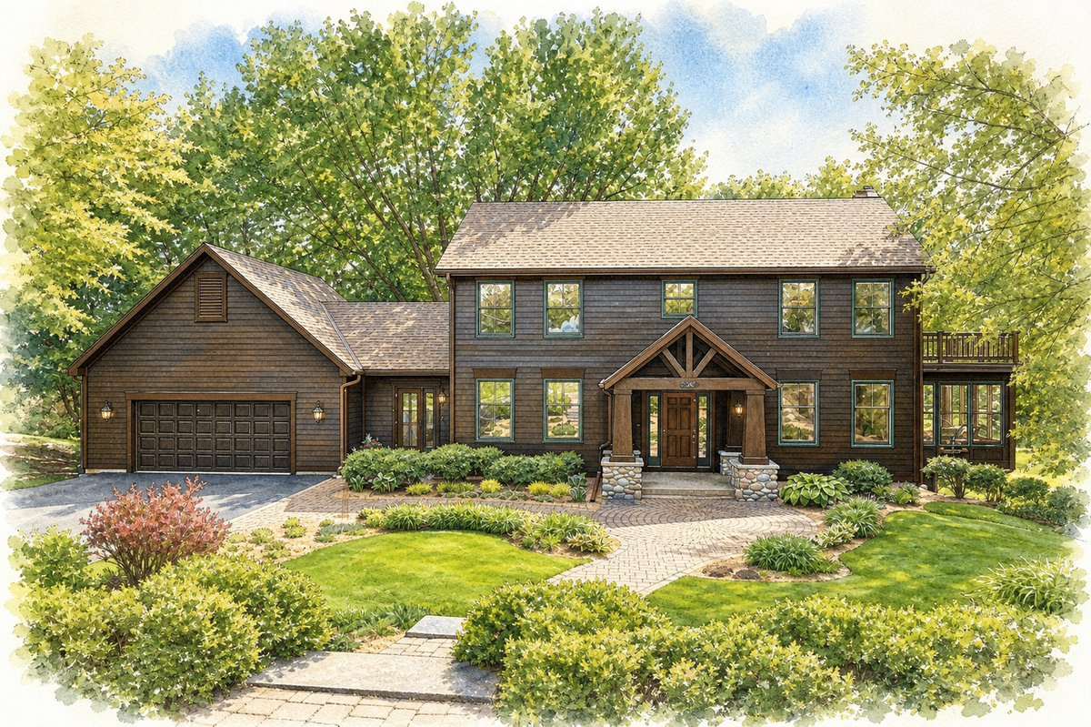 Watercolor portrait of 4845 Hamilton Rd