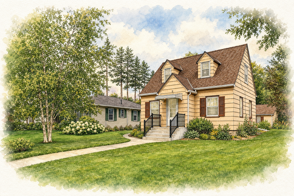 Watercolor portrait of 615 4th St N