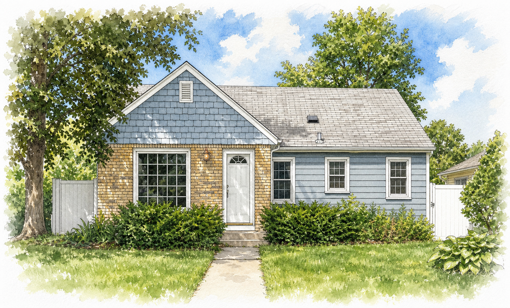 Watercolor portrait of 6020 Washburn Ave S