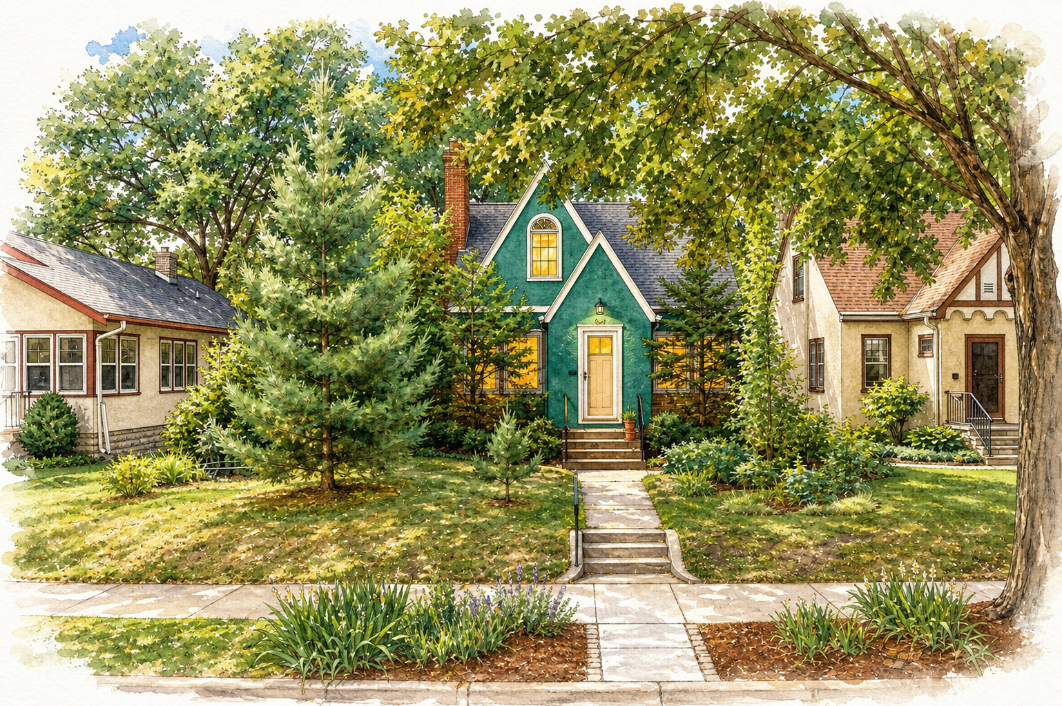 Watercolor portrait of 3704 45th Ave S