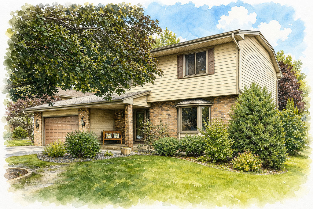 Watercolor portrait of 11761 Van Buren St NE