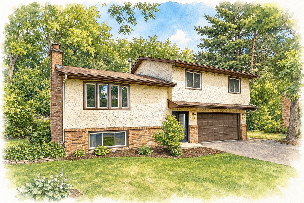Watercolor portrait of 7160 Maplewood Dr
