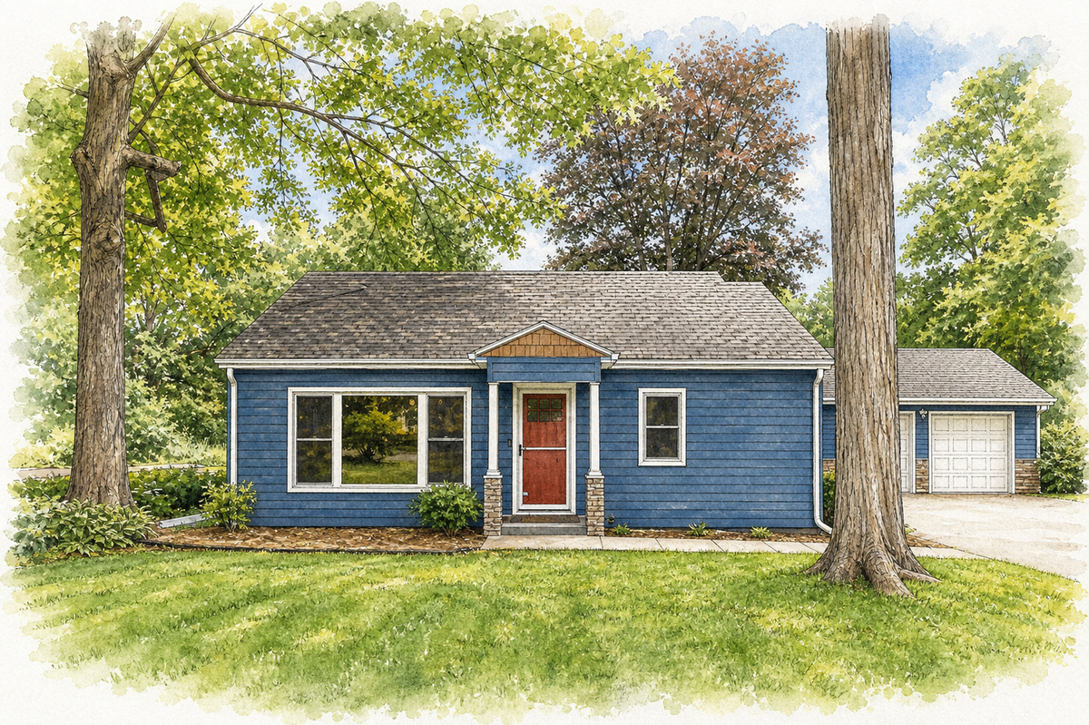 Watercolor portrait of 5069 Bartlett Blvd