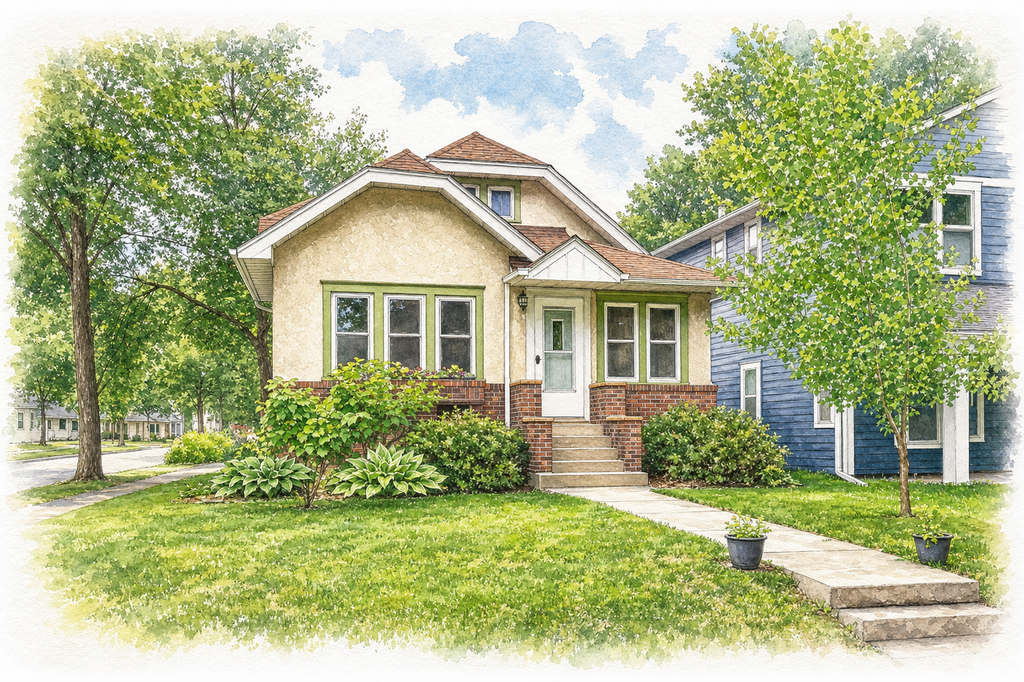 Watercolor portrait of 3501 Russell Ave N