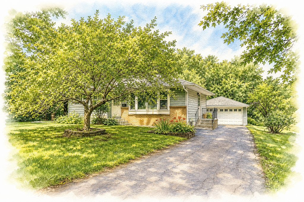 Watercolor portrait of 6506 34th Ave N