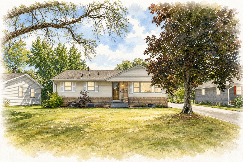 Watercolor portrait of 6436 Marlin Dr