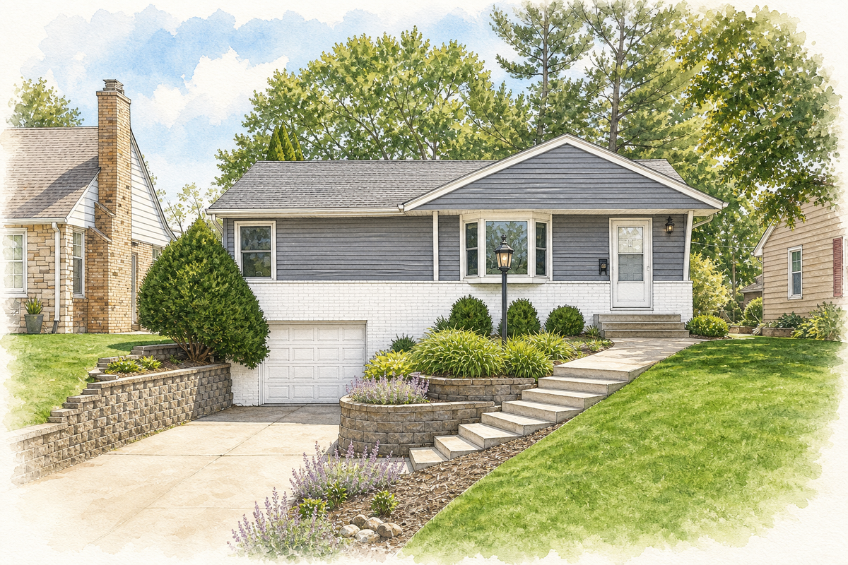 Watercolor portrait of 5021 William Ave