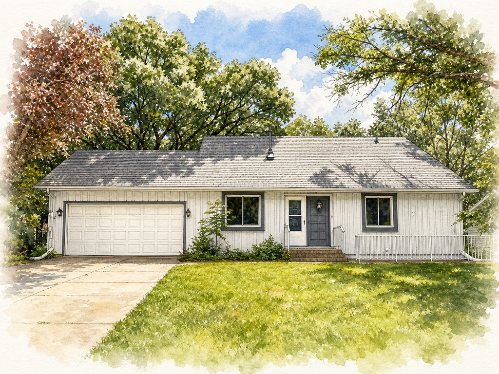Watercolor portrait of 1458 97th Ave NW