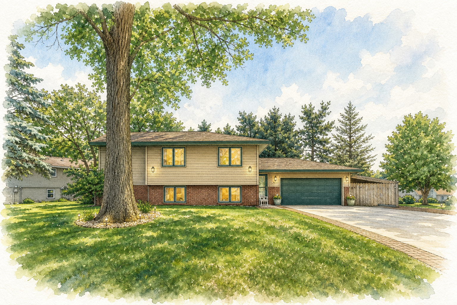 Watercolor portrait of 12757 Able St NE