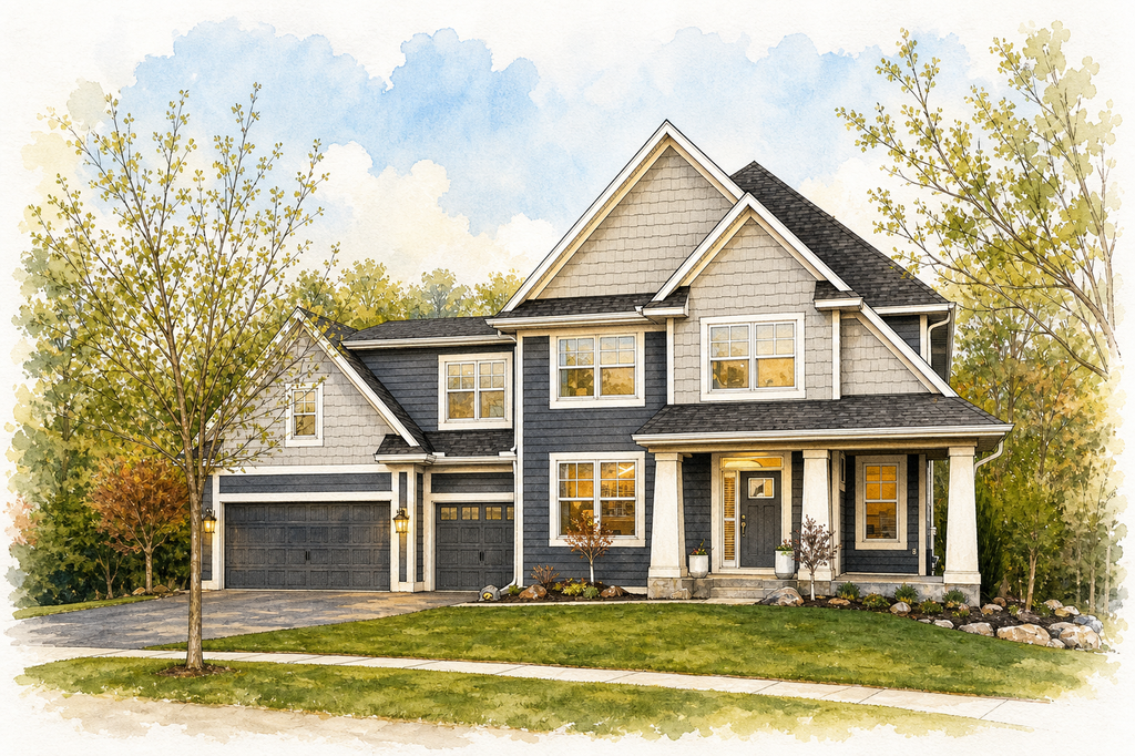 Watercolor portrait of 3933 Holasek Path