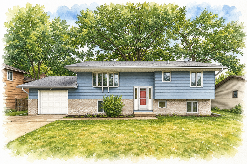 Watercolor portrait of 321 Hugo St NE