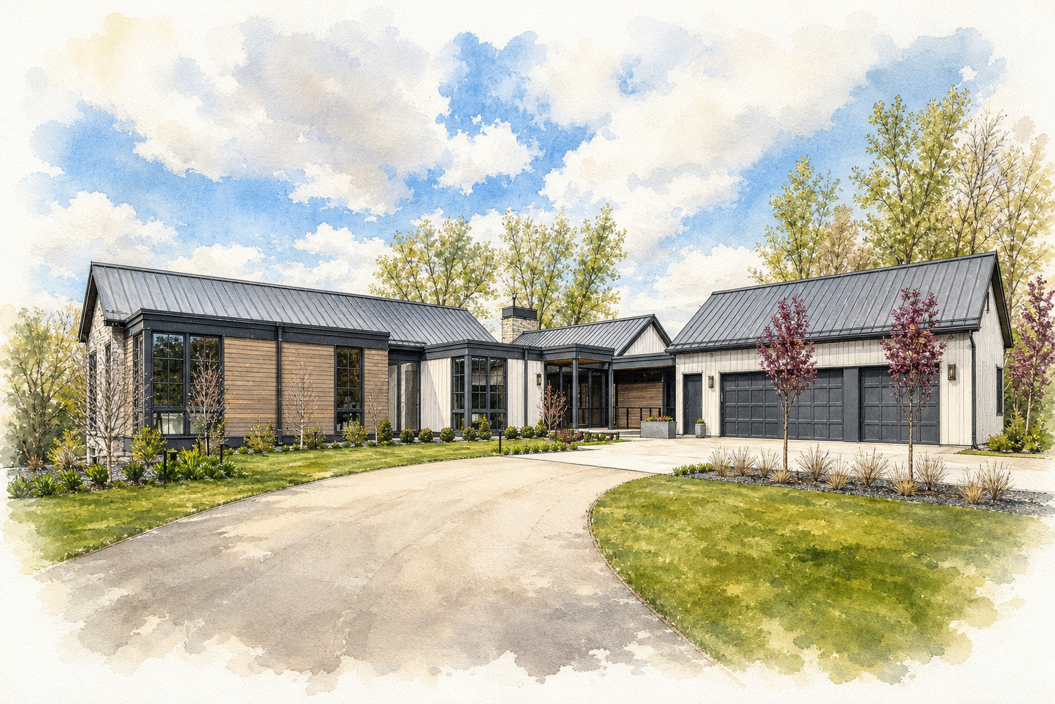 Watercolor portrait of 11 Salem Ln