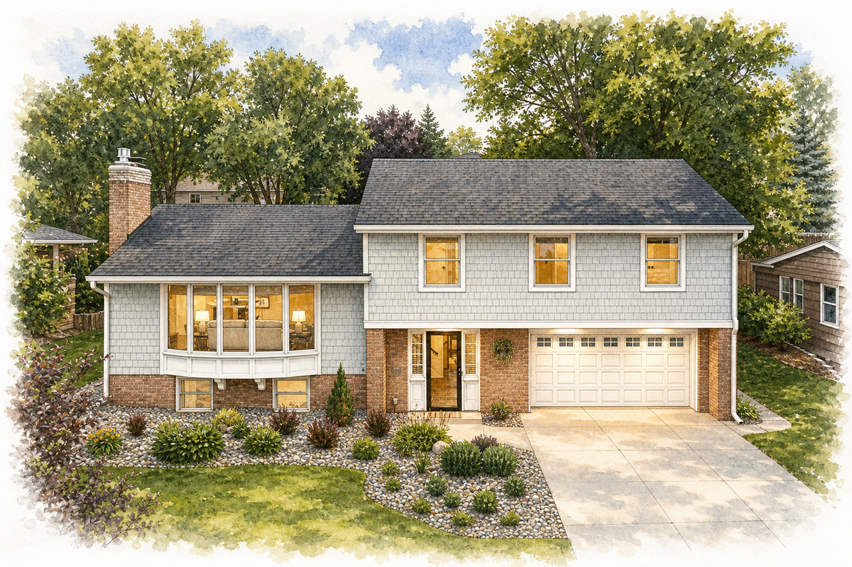 Watercolor portrait of 4812 Dunberry Ln