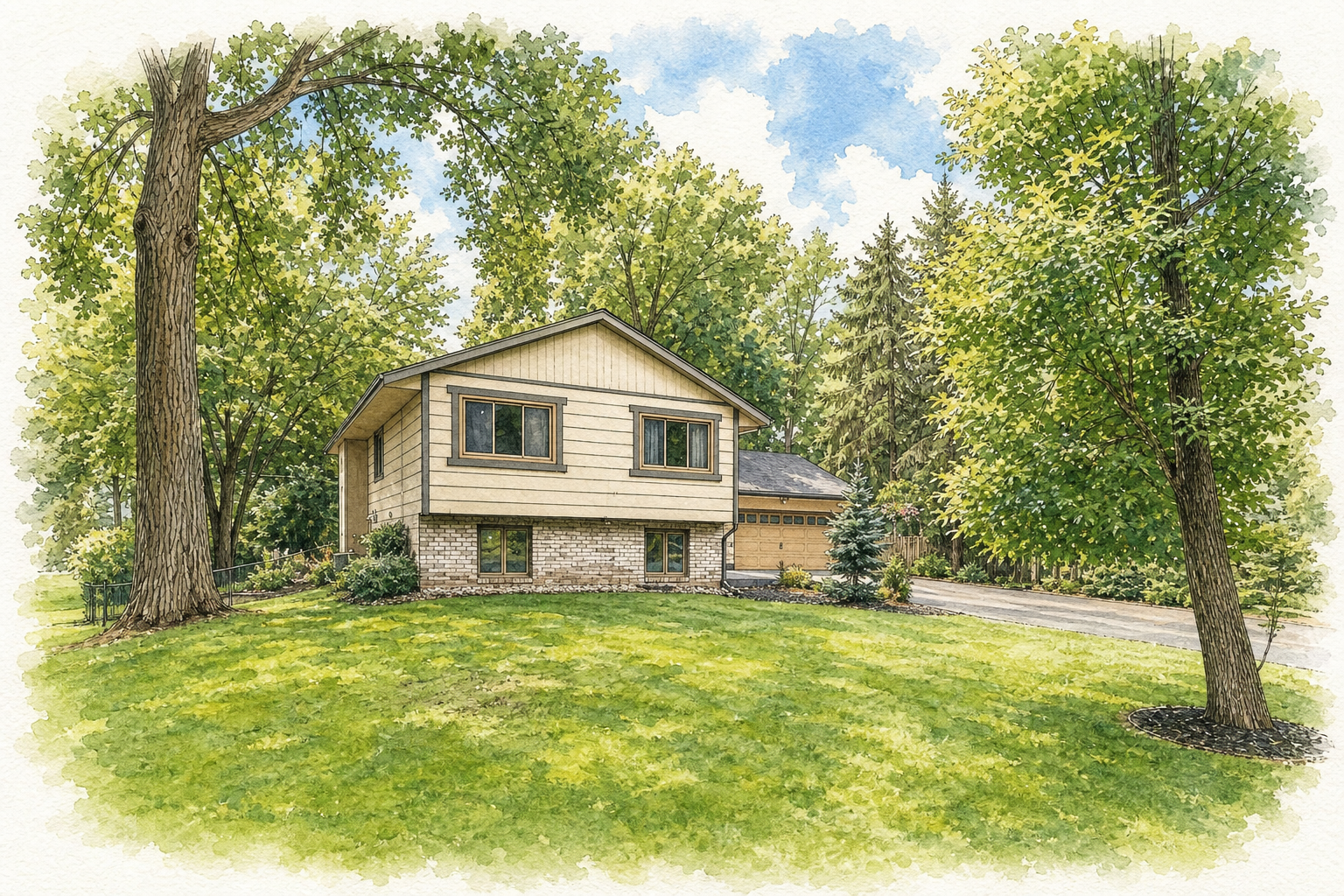 Watercolor portrait of 2194 Snowshoe Ln E