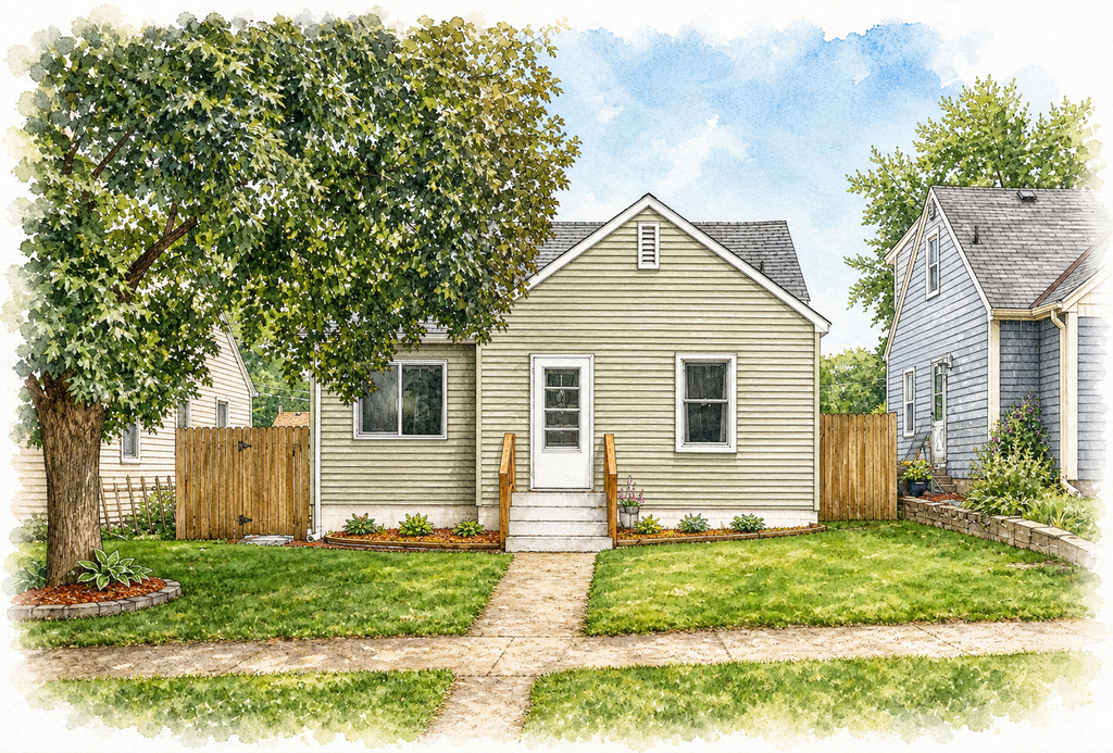 Watercolor portrait of 1843 Montana Ave E