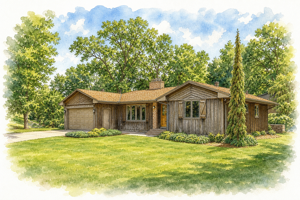Watercolor portrait of 217 Arbor Ln