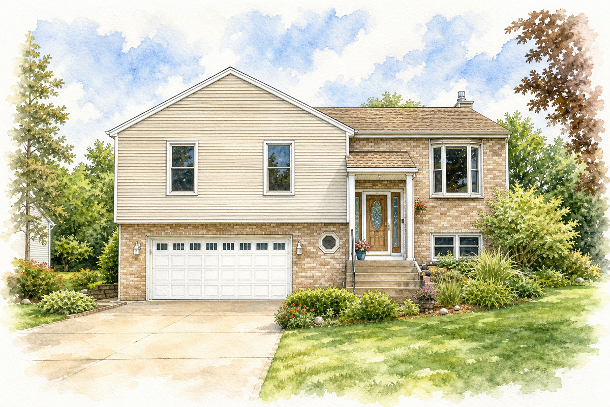Watercolor portrait of 662 Pinewood Dr